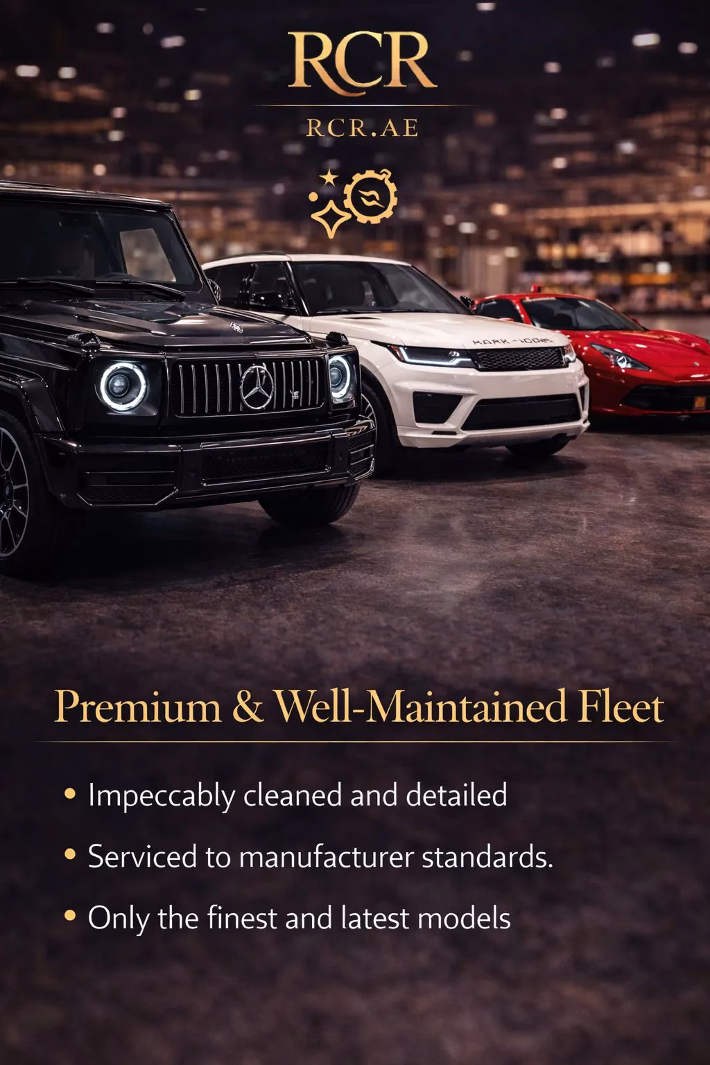 Premium & Well-maintained fleet rcr